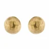 Boucles d'oreilles demi sphère en or jaune