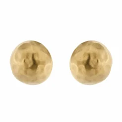 Boucles d'oreilles demi sphère en or jaune