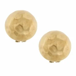 Boucles d'oreilles demi sphère en or jaune