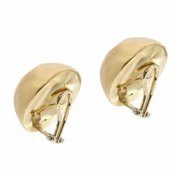 Boucles d'oreilles demi sphère en or jaune