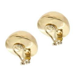 Boucles d'oreilles demi sphère en or jaune