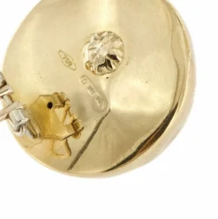 Boucles d'oreilles demi sphère en or jaune