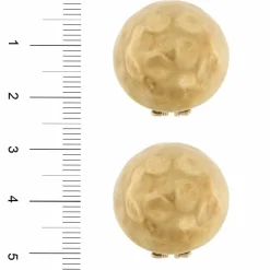 Boucles d'oreilles demi sphère en or jaune