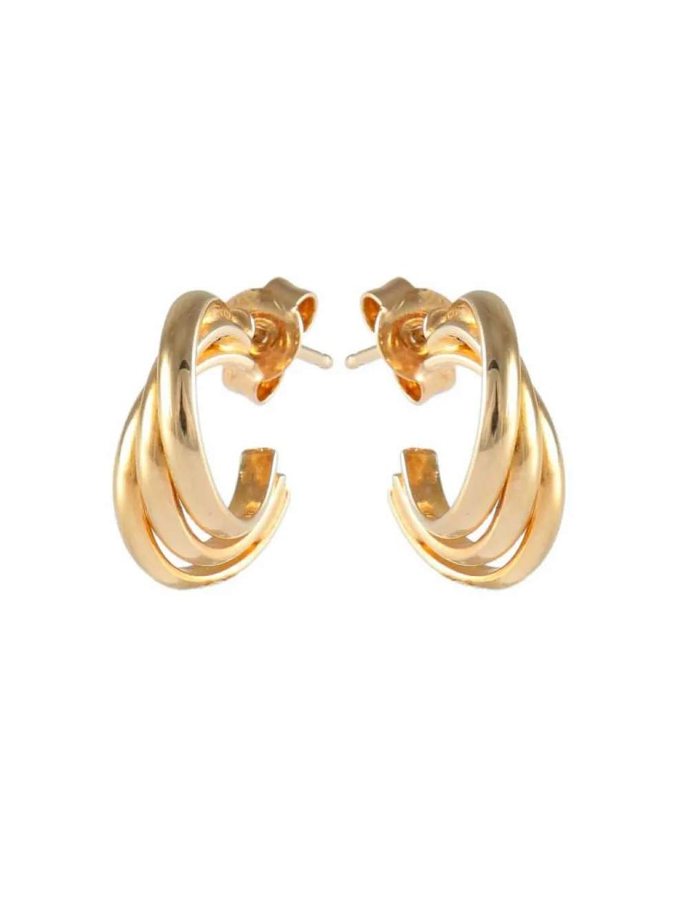 BOUCLES D'OREILLES "DEMI-CREOLES" OR
