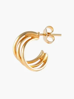BOUCLES D'OREILLES "DEMI-CREOLES" OR