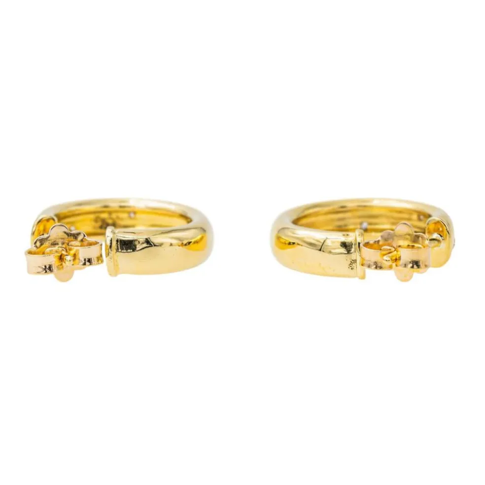 Boucles d'oreilles Demi-créoles Or jaune Diamant