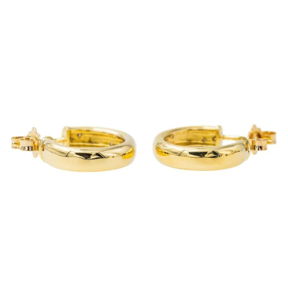 Boucles d'oreilles Demi-créoles Or jaune Diamant