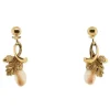 Boucles d'oreilles dents de biche en or blanc
