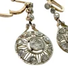 Boucles d'oreilles design Art Déco en or jaune et platine avec diamants