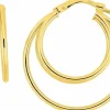 Boucles d'oreilles design en or jaune 18 carats