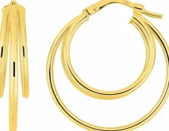 Boucles d'oreilles design en or jaune 18 carats