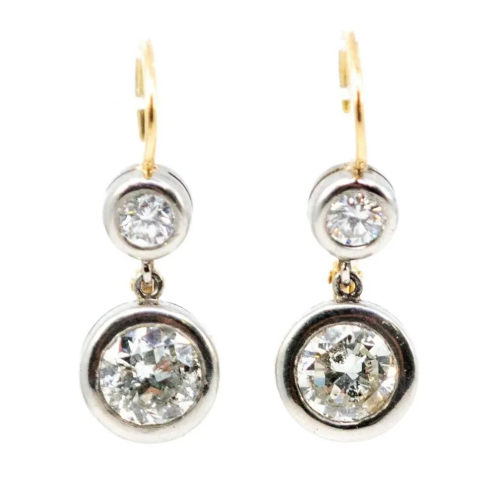 Boucles d'oreilles diamant, platine