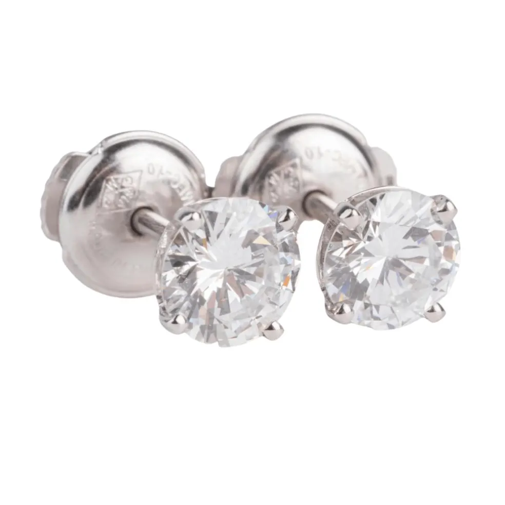 Boucles d'oreilles diamants taille moderne