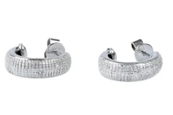 Boucles d'oreilles diamants en or blanc