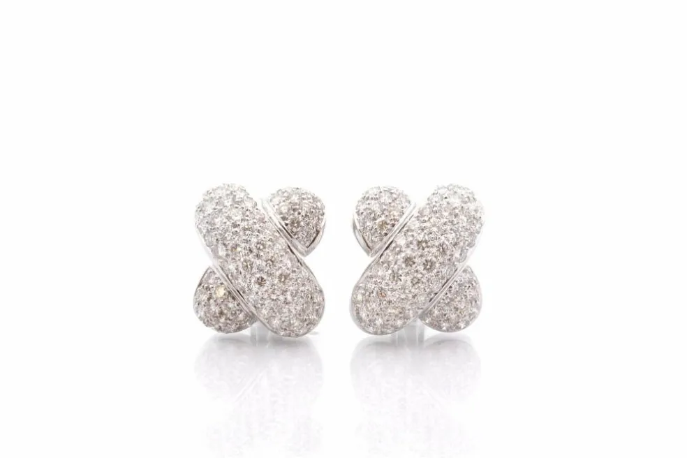 Boucles d'oreilles diamants en or 18k