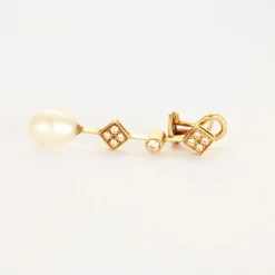 Boucles d'oreilles diamants perles