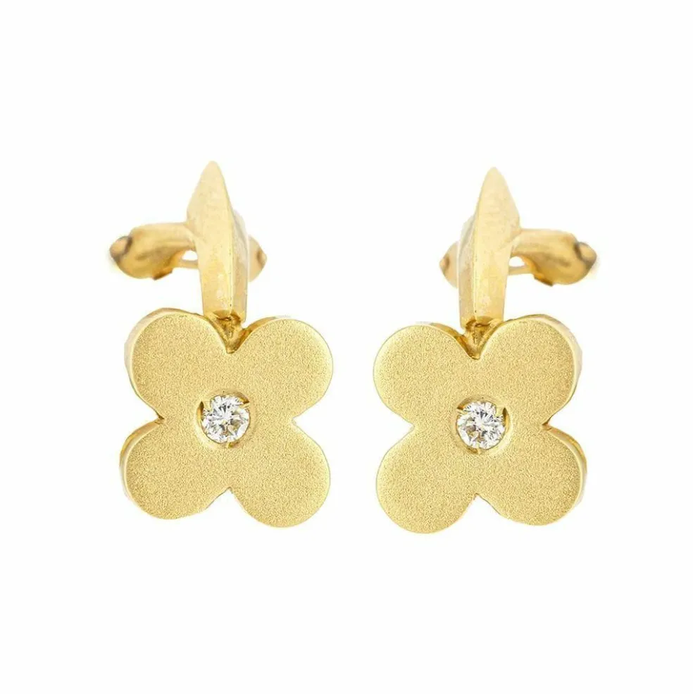 Boucles d'oreilles Diamants Or jaune