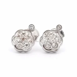 Boucles d'oreilles diamants en platine