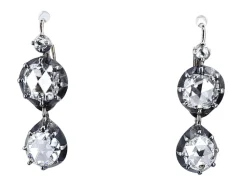 Boucles d’oreilles diamants taille rose