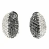 Boucles D'Oreilles Diamants Noirs Blancs