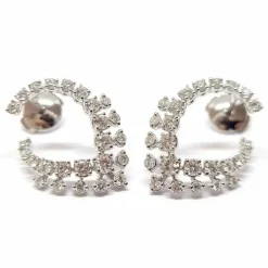 Boucles d'oreilles diamants or blanc