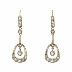 Boucles d'oreilles diamants Art nouveau