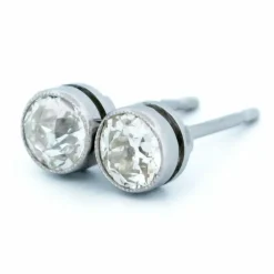 Boucles d'oreilles diamant platine