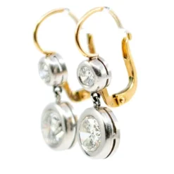 Boucles d'oreilles diamant, platine