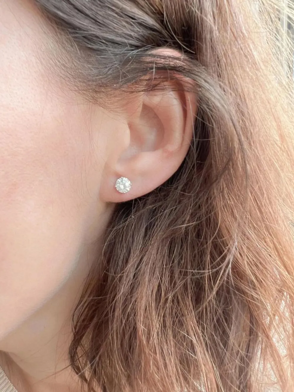 Boucles d'oreilles diamants taille moderne