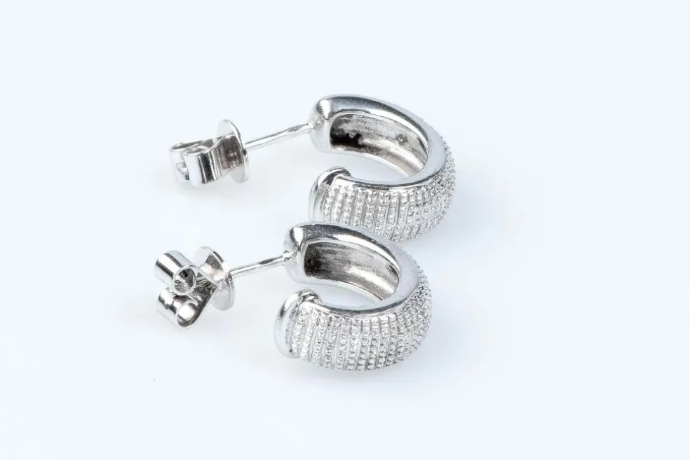 Boucles d'oreilles diamants en or blanc