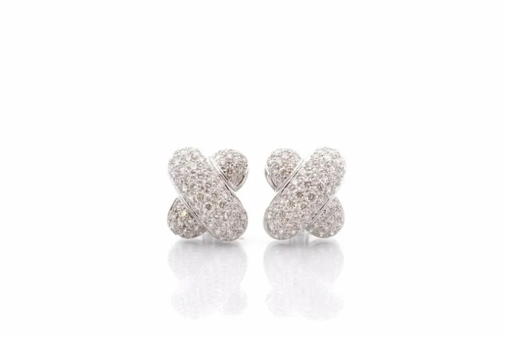 Boucles d'oreilles diamants en or 18k