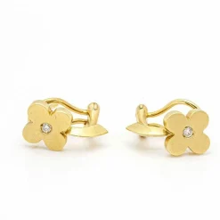 Boucles d'oreilles Diamants Or jaune