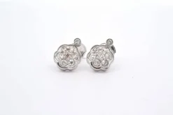 Boucles d'oreilles diamants en platine