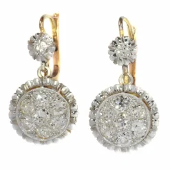 Boucles d'oreilles diamant Art Déco