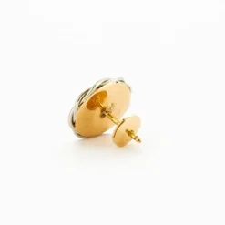 Boucles d'oreilles diamants nacre platine et or jaune