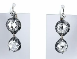 Boucles d’oreilles diamants taille rose