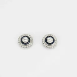 Boucles d'oreilles Diamants, Saphir