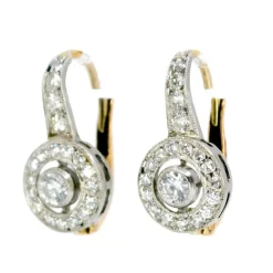 Boucles d'oreilles diamant, platine