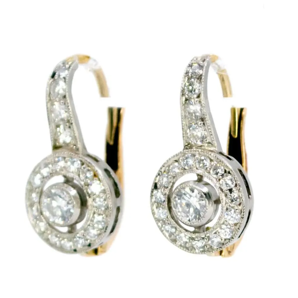 Boucles d'oreilles diamant, platine