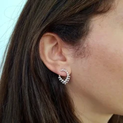 Boucles d'oreilles diamants or blanc