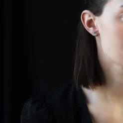 Boucles d'oreilles diamants serti dahlia