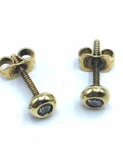 Boucles d'oreilles diamants or jaune