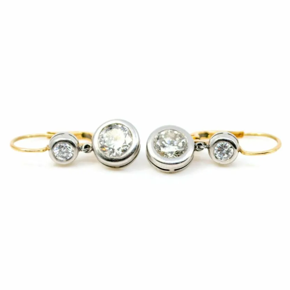 Boucles d'oreilles diamant, platine