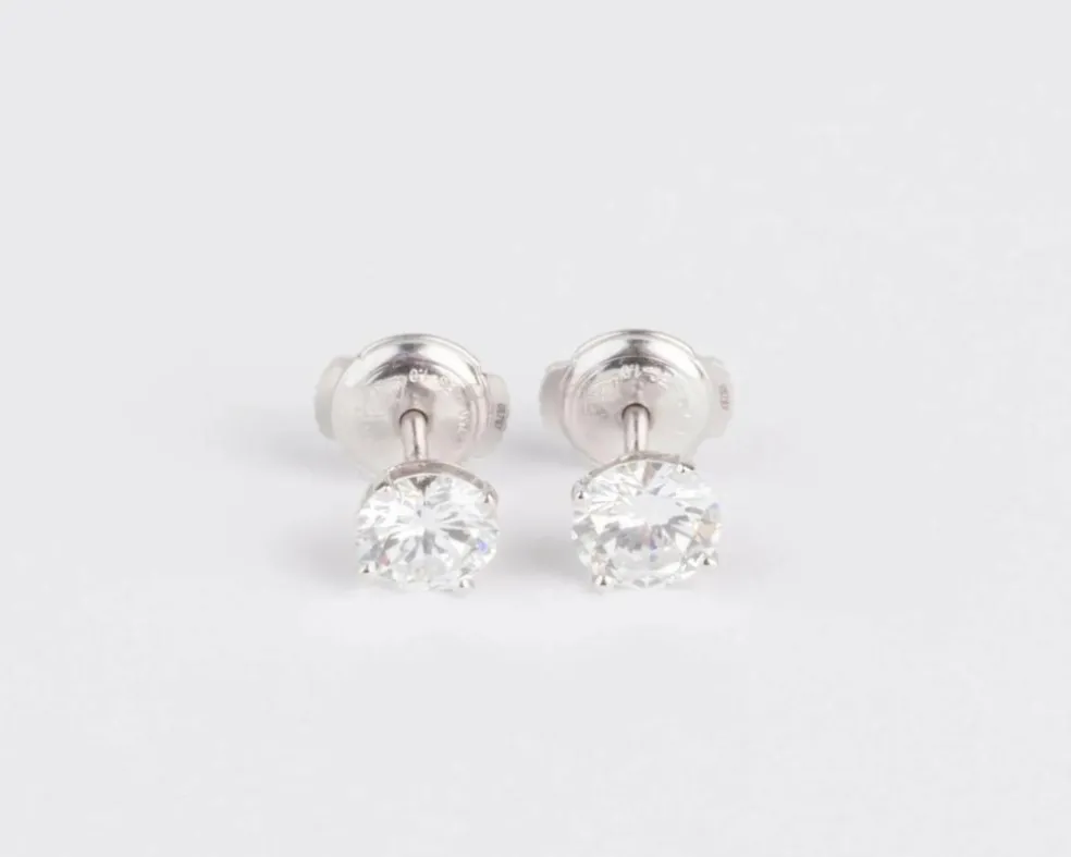 Boucles d'oreilles diamants taille moderne