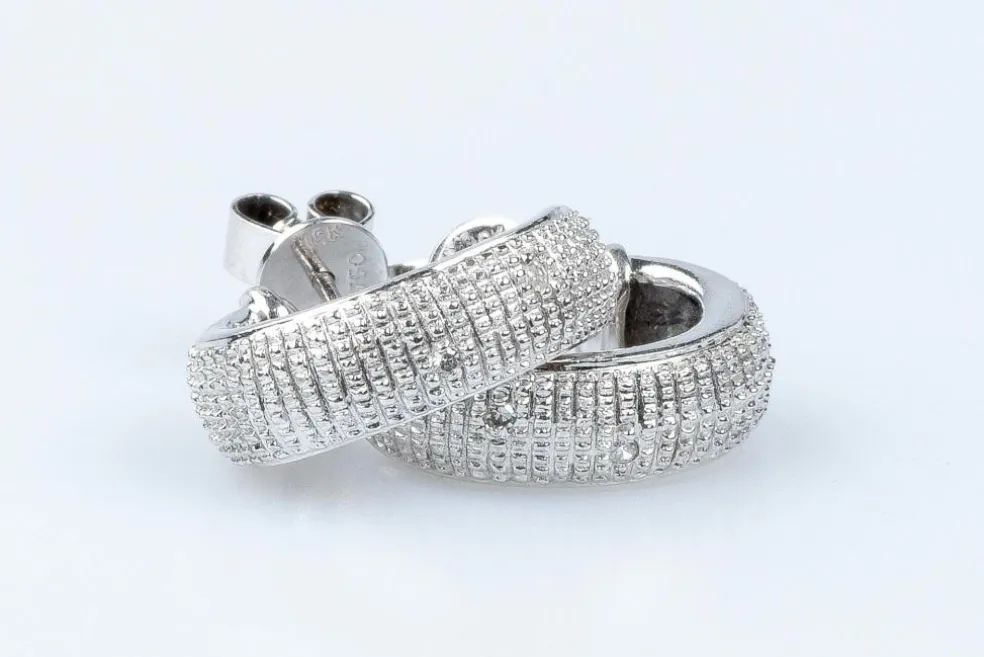 Boucles d'oreilles diamants en or blanc
