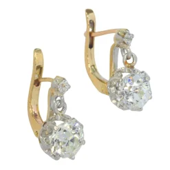 Boucles d'oreilles diamants Art Déco