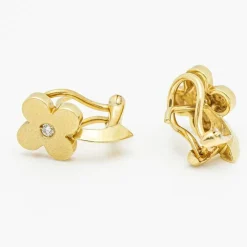 Boucles d'oreilles Diamants Or jaune