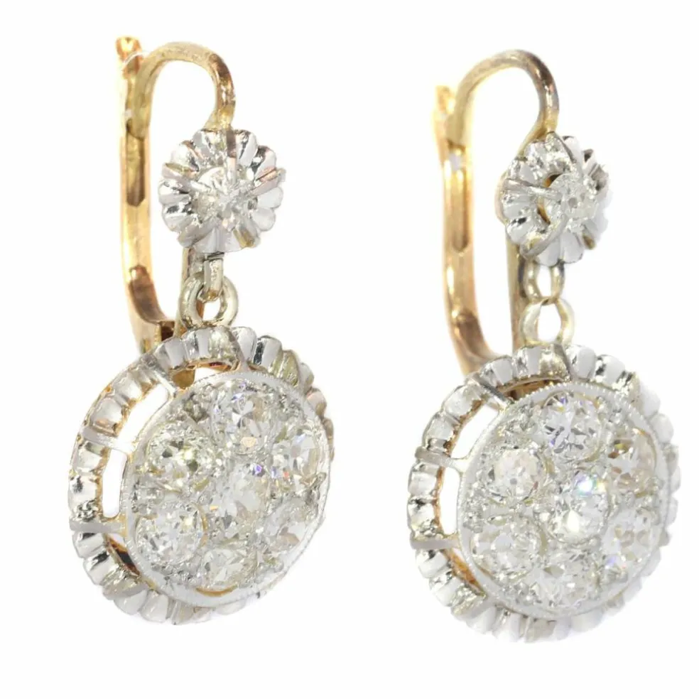 Boucles d'oreilles diamant Art Déco