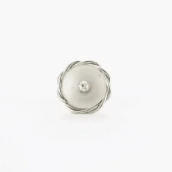 Boucles d'oreilles diamants nacre platine et or jaune
