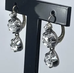 Boucles d’oreilles diamants taille rose
